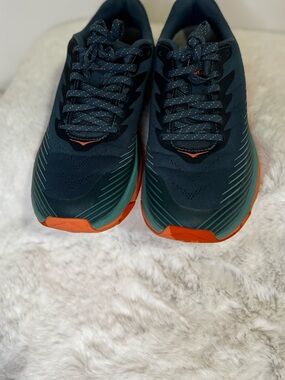 Woman Hoka Sneakers in Dark Teal & Orange. Very good condition wear one time